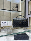 Chanel 26S V-Quilted LP Chain Handle Cosmetic Bag
