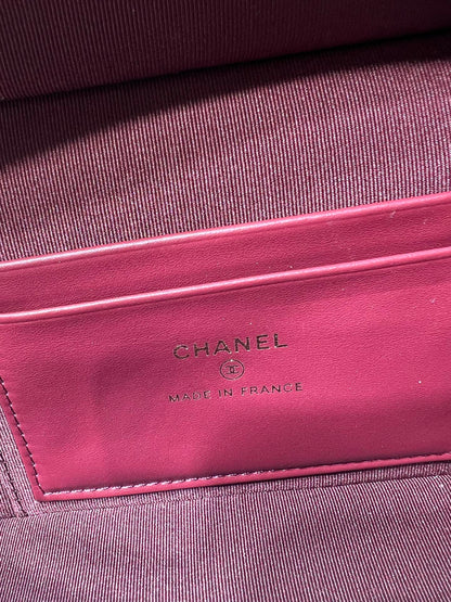Chanel 26S V-Quilted LP Chain Handle Cosmetic Bag
