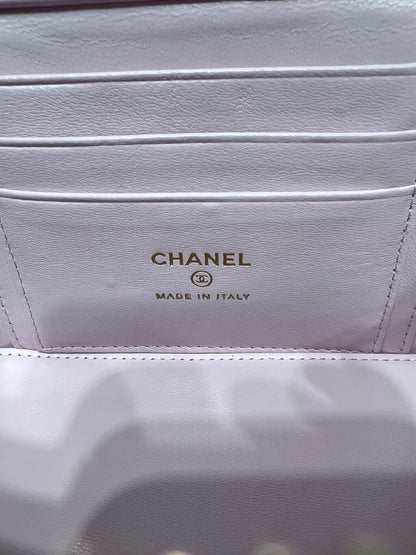 Chanel 22S Vanity Case Box Bag Pink Quilted Calfskin