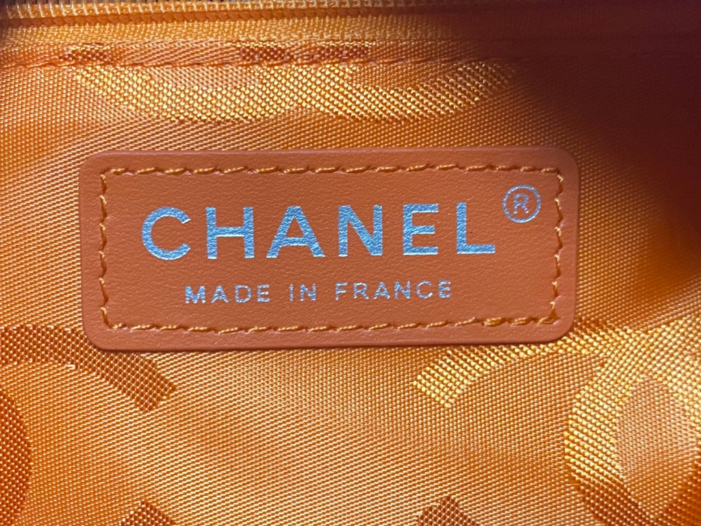 Chanel Cambon Bowler Bag Dark Brown Quilted Lambskin Beige CC Silver Hardware