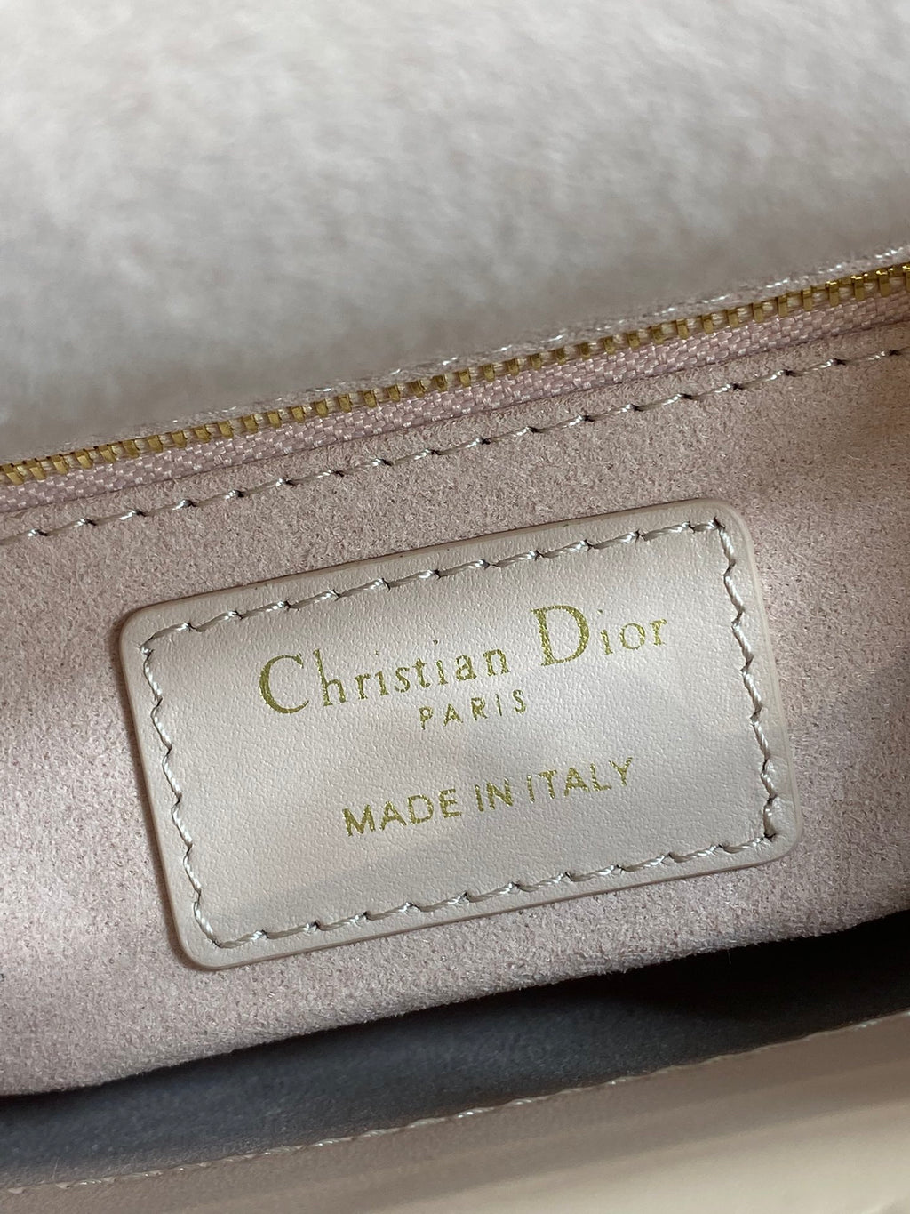 Dior Lady Dior Mini Bag Powder Pink Cannage Lambskin Bow Gold Hardware