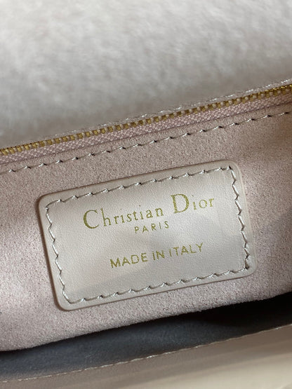 Dior Lady Dior Mini Bag Powder Pink Cannage Lambskin Bow Gold Hardware