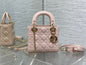 Dior Lady Dior Mini Bag Blush Pink Cannage Lambskin Light Gold Hardware