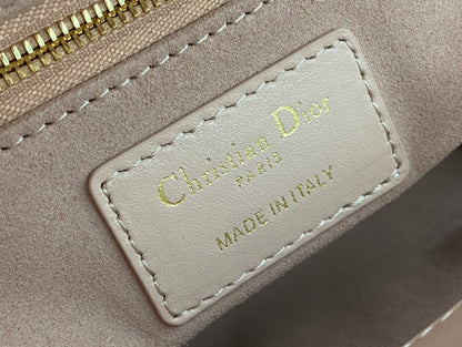 Dior Lady Dior Mini Bag Blush Pink Cannage Lambskin Light Gold Hardware