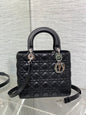 Dior Lady Dior Large Bag Black Cannage Lambskin Silver Hardware