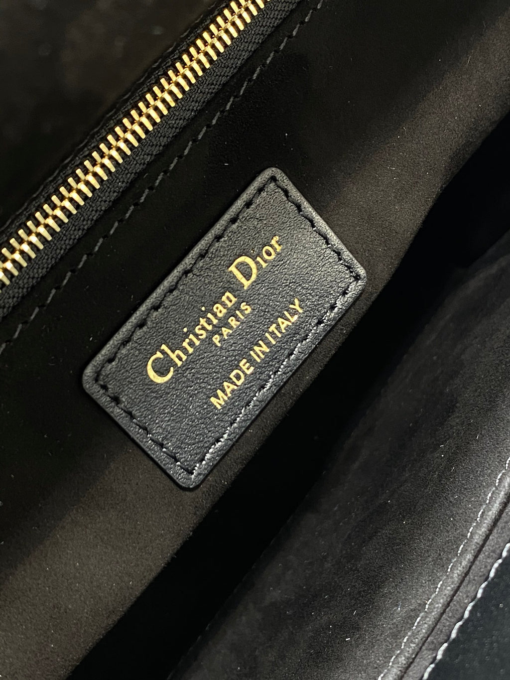 Dior Lady Dior Large Bag Black Cannage Lambskin Light Gold Hardware