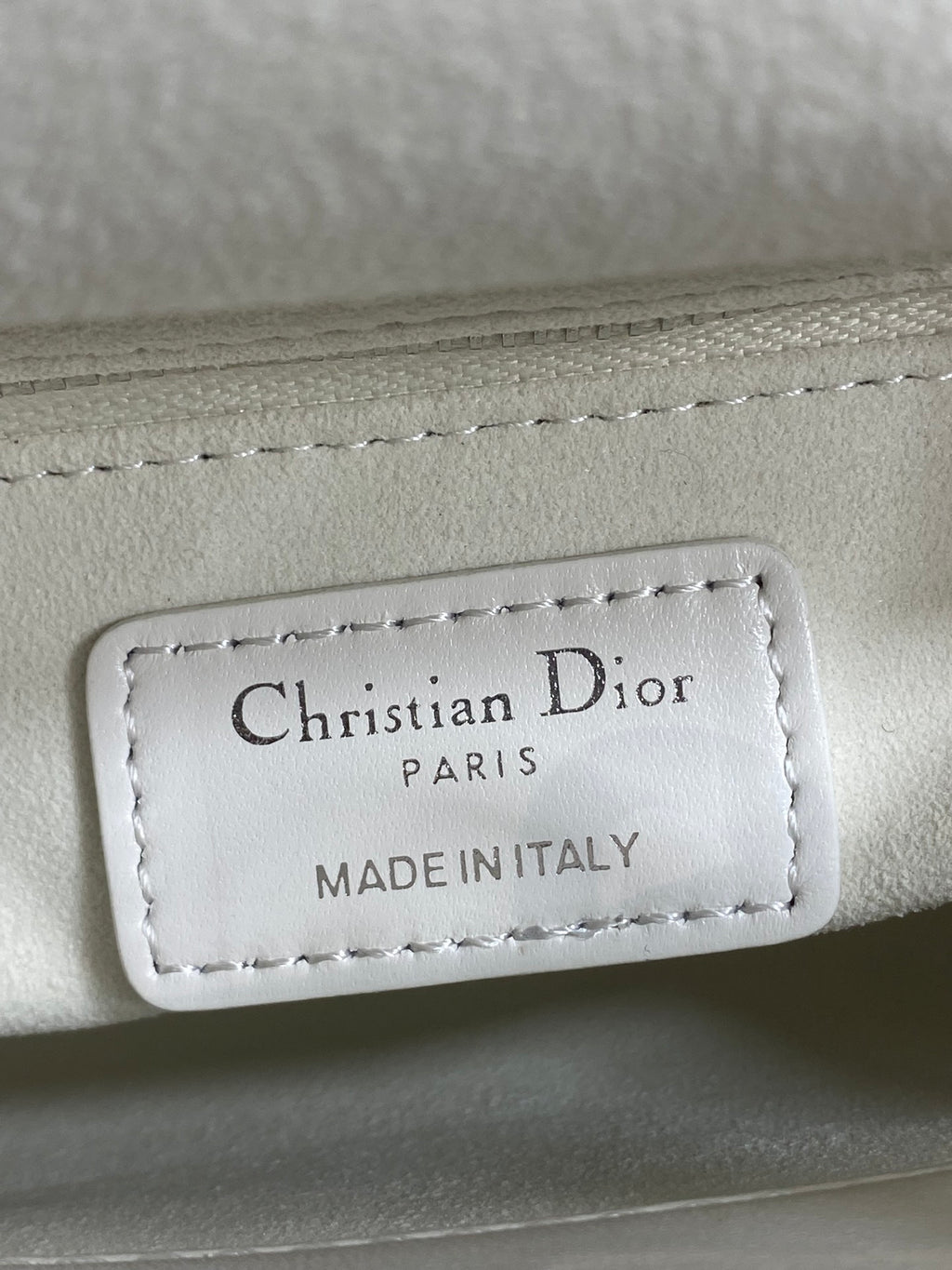 Dior Lady Dior Mini Bag White Cannage Lambskin Black Handle Bow Silver Hardware