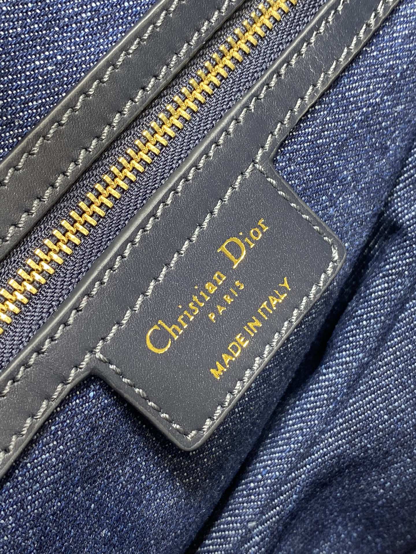 Dior Saddle Bag — Blue Denim Oblique Jacquard with Gold Hardware