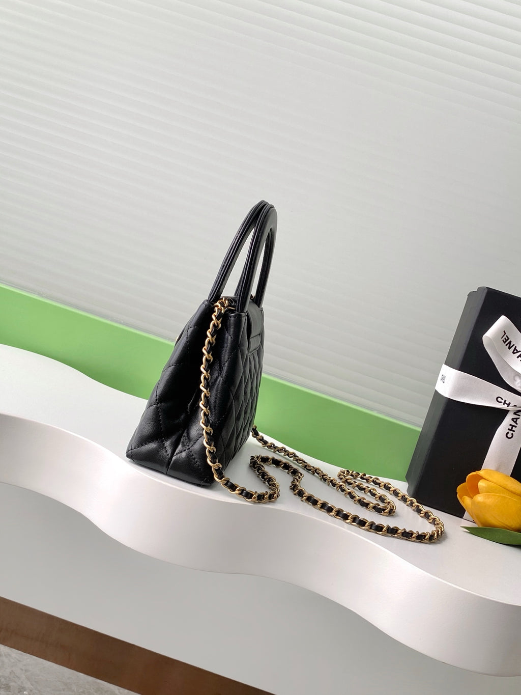 Chanel 25C Kelly Bag — Black Quilted Lambskin with Gold Hardware