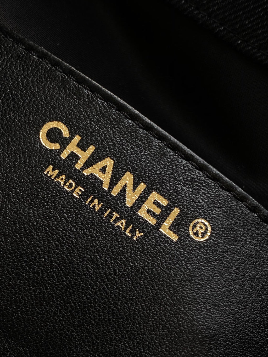 Chanel 25P Quilted Denim Drawstring Bucket Bag