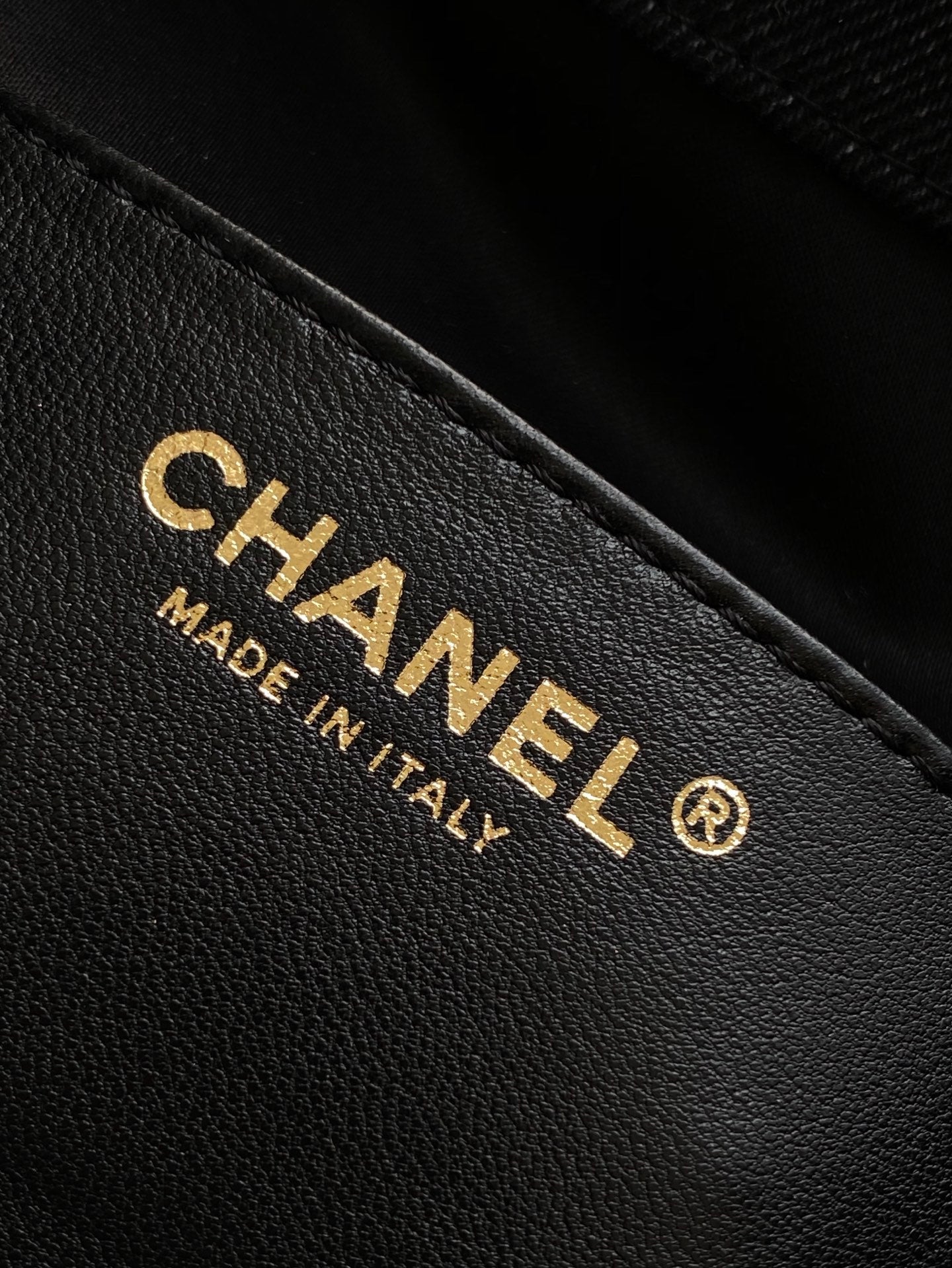 Chanel 25P Quilted Denim Drawstring Bucket Bag