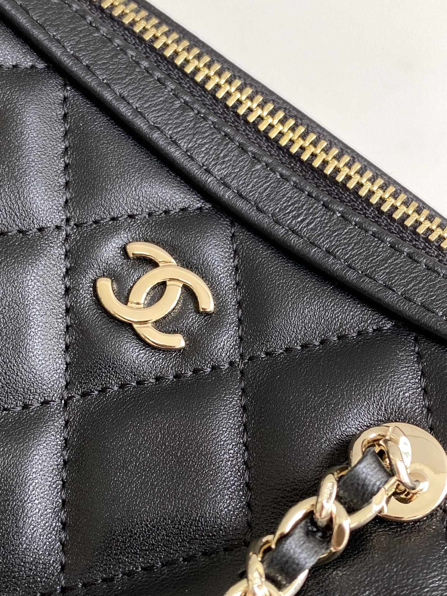 Chanel 25P Quilted Lambskin Bowling Bag — Black with Silver Hardware