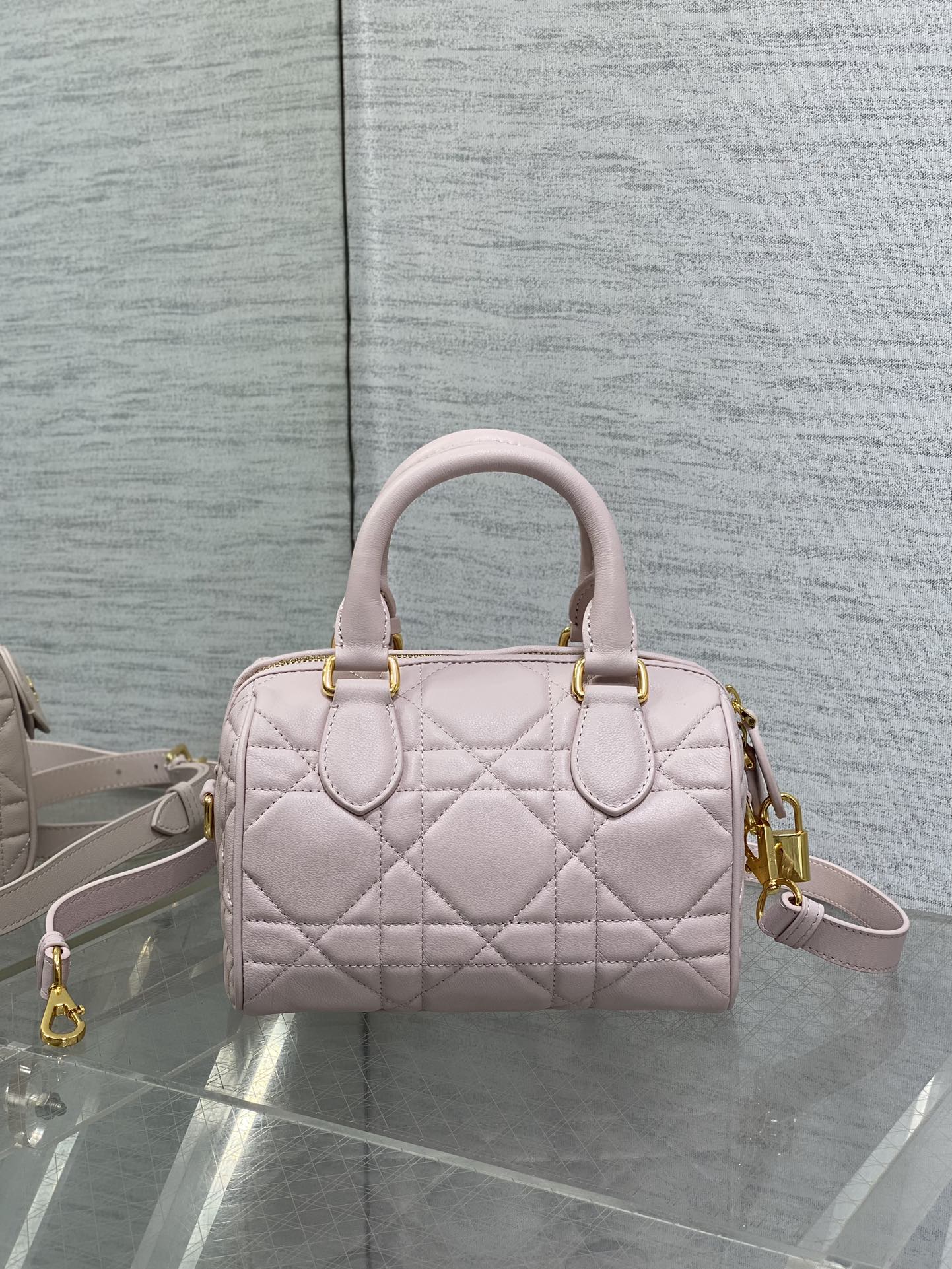 Dior Groove 20 Mini Boston Bag — Powder Pink Cannage Lambskin