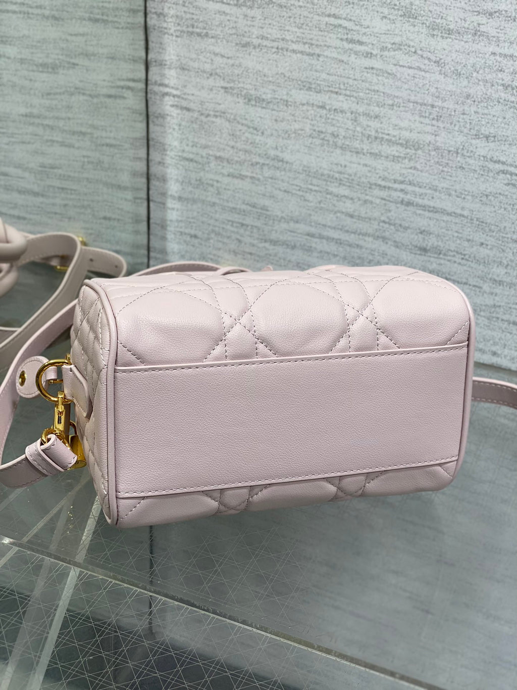 Dior Groove 20 Mini Boston Bag — Powder Pink Cannage Lambskin