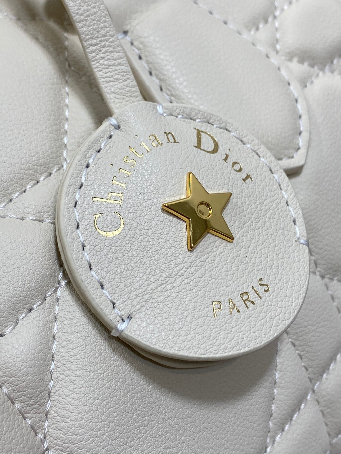 Dior Groove 20 Mini Boston Bag — Latte White Cannage Lambskin