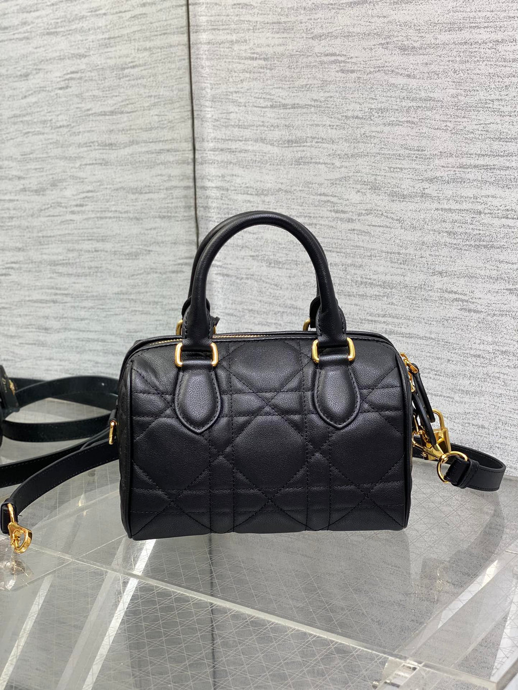 Dior Groove 20 Mini Boston Bag — Black Cannage Lambskin