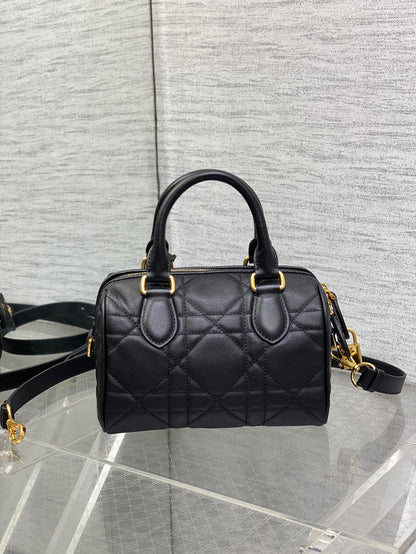 Dior Groove 20 Mini Boston Bag — Black Cannage Lambskin