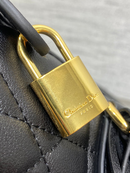 Dior Groove 20 Mini Boston Bag — Black Cannage Lambskin