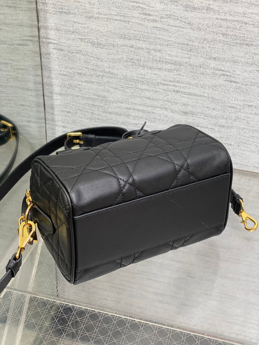 Dior Groove 20 Mini Boston Bag — Black Cannage Lambskin
