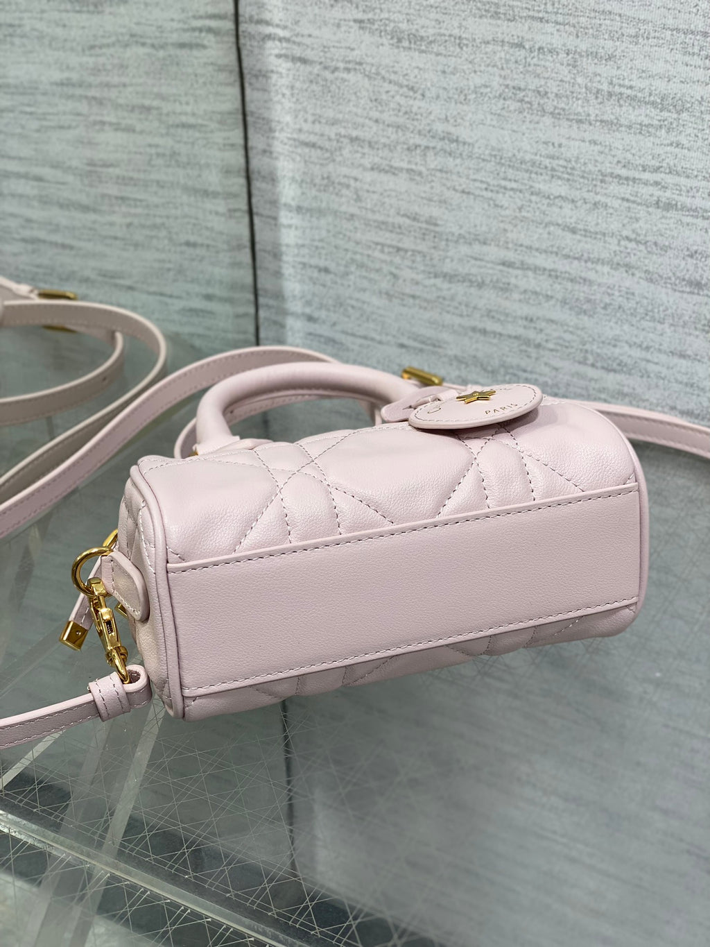Dior Groove 16 Mini Boston Bag — Powder Pink Cannage Lambskin