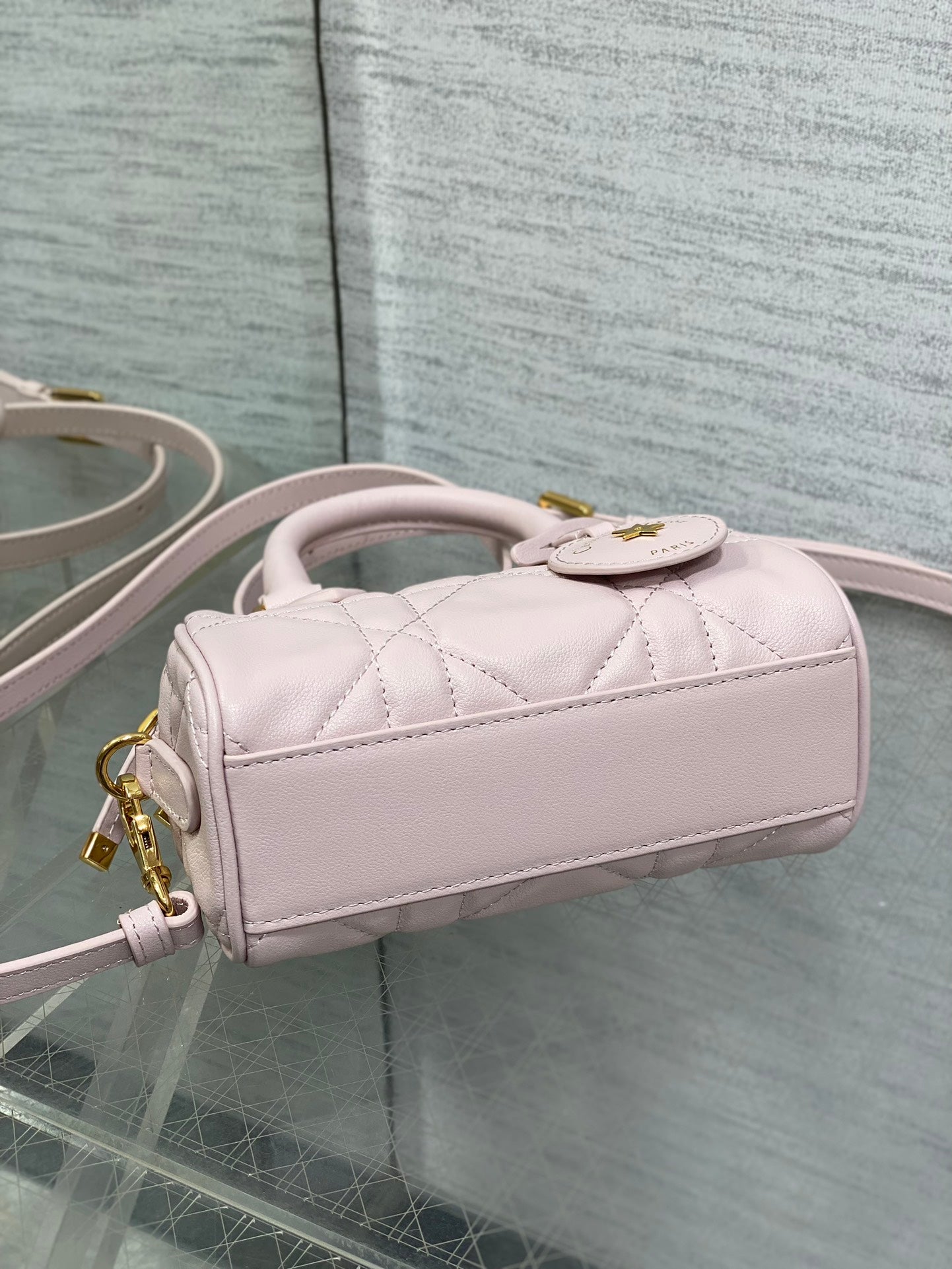 Dior Groove 16 Mini Boston Bag — Powder Pink Cannage Lambskin