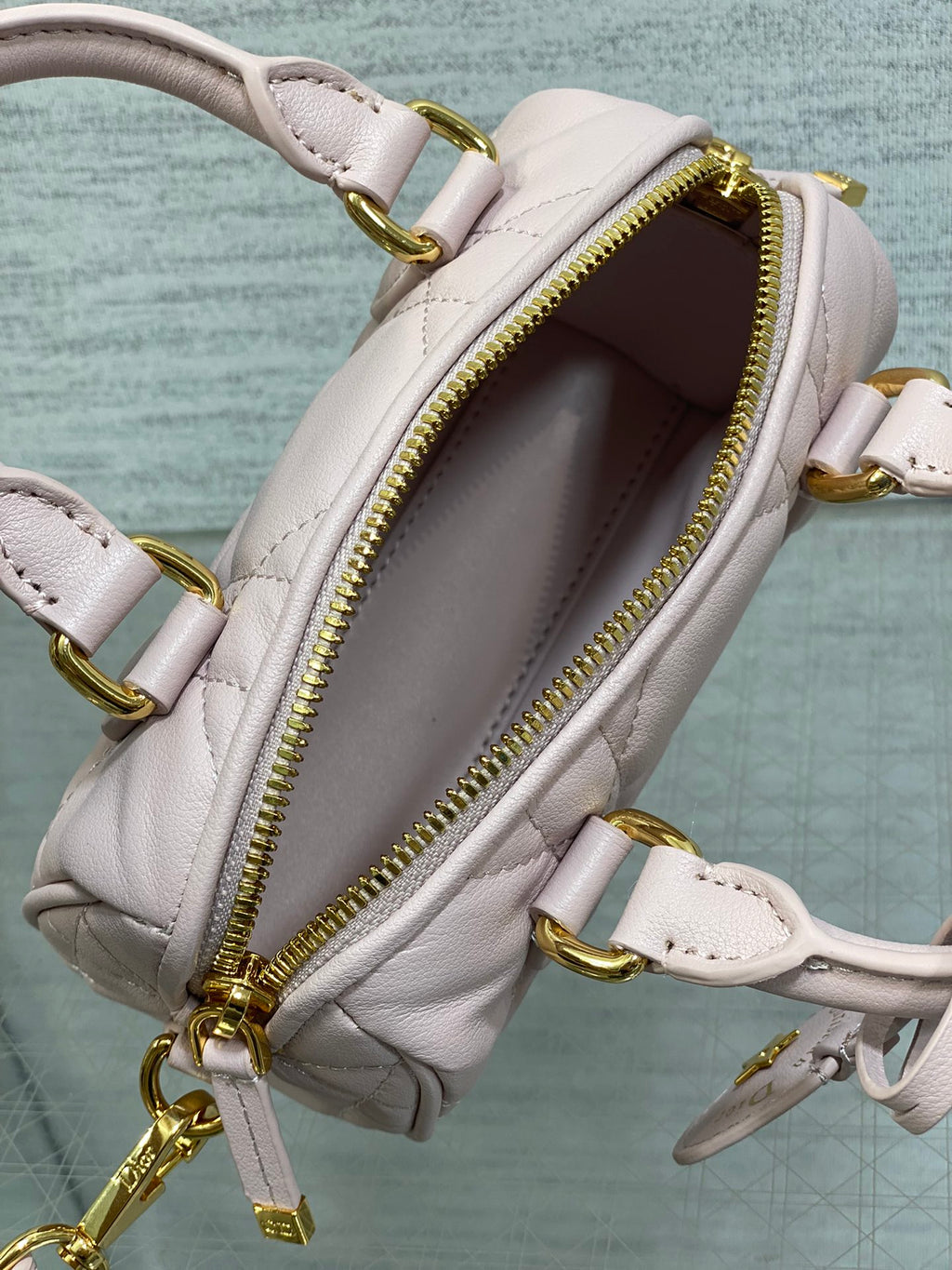 Dior Groove 16 Mini Boston Bag — Powder Pink Cannage Lambskin