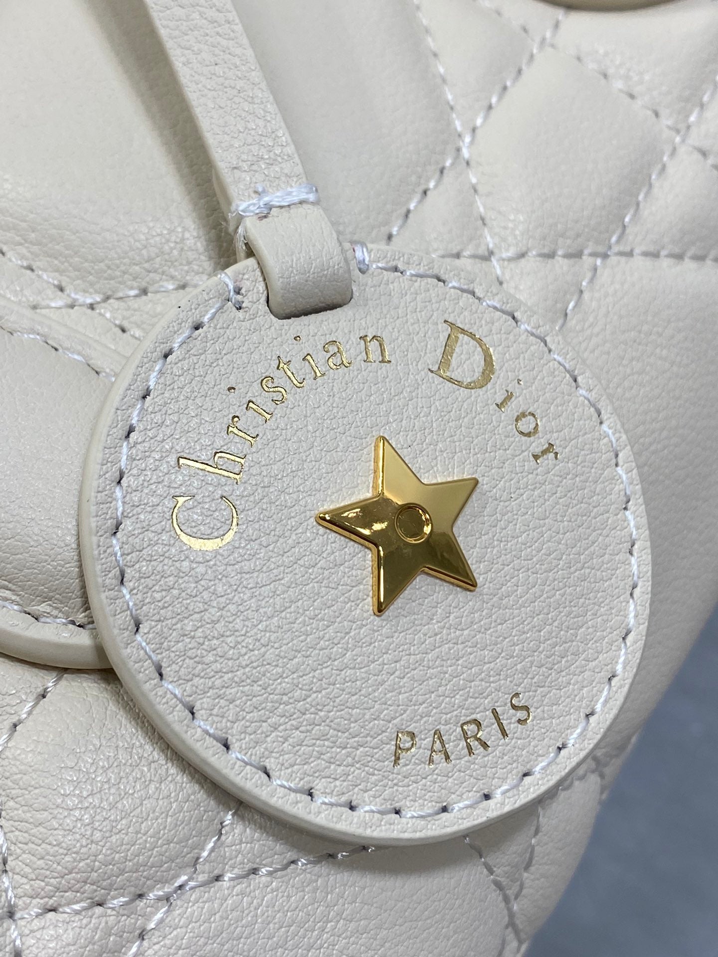 Dior Groove 16 Mini Boston Bag — Latte White Cannage Lambskin