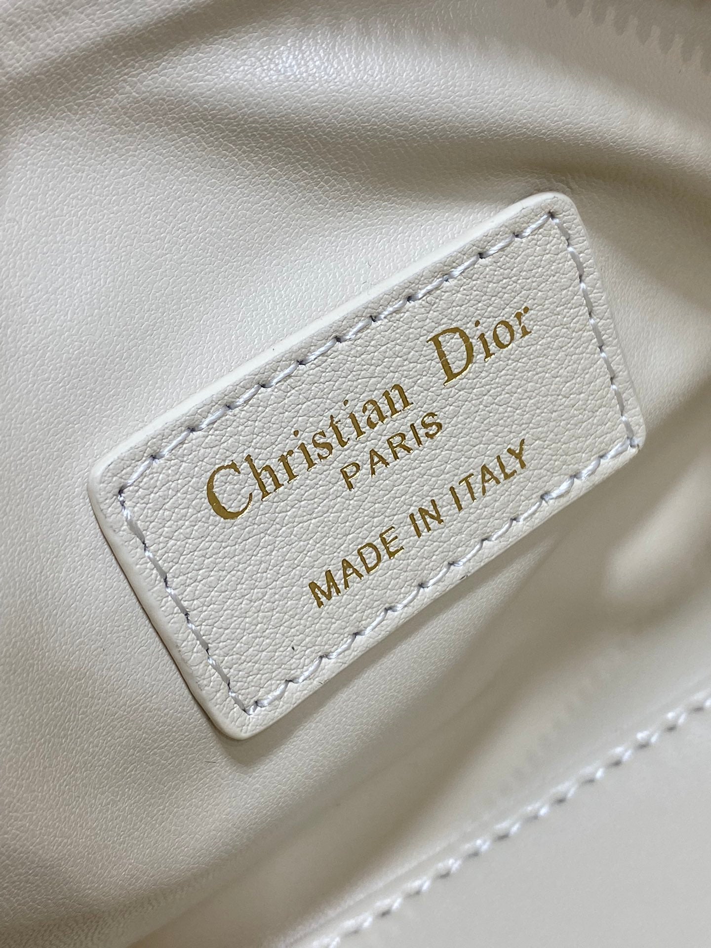 Dior Groove 16 Mini Boston Bag — Latte White Cannage Lambskin