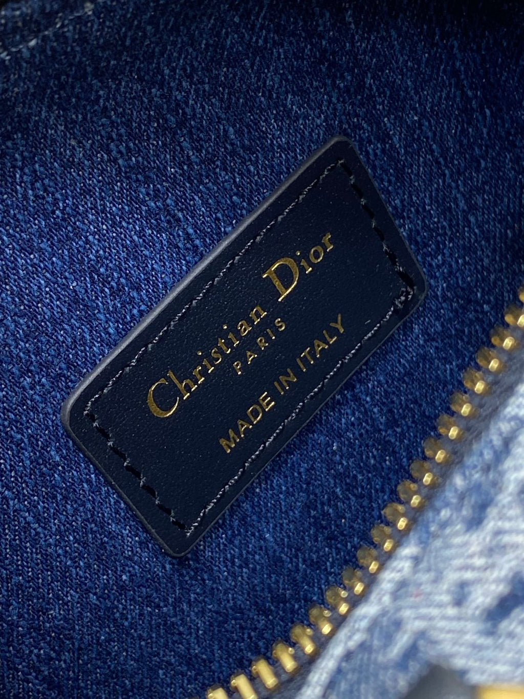 Dior Groove 16 Mini Boston Bag — Blue Dior Oblique Denim with Black Leather Trim