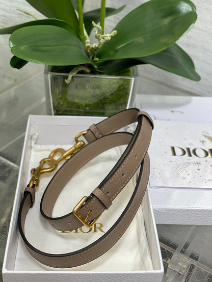 Dior Saddle Bag — Warm Taupe Grained Calfskin with Gold Hardware