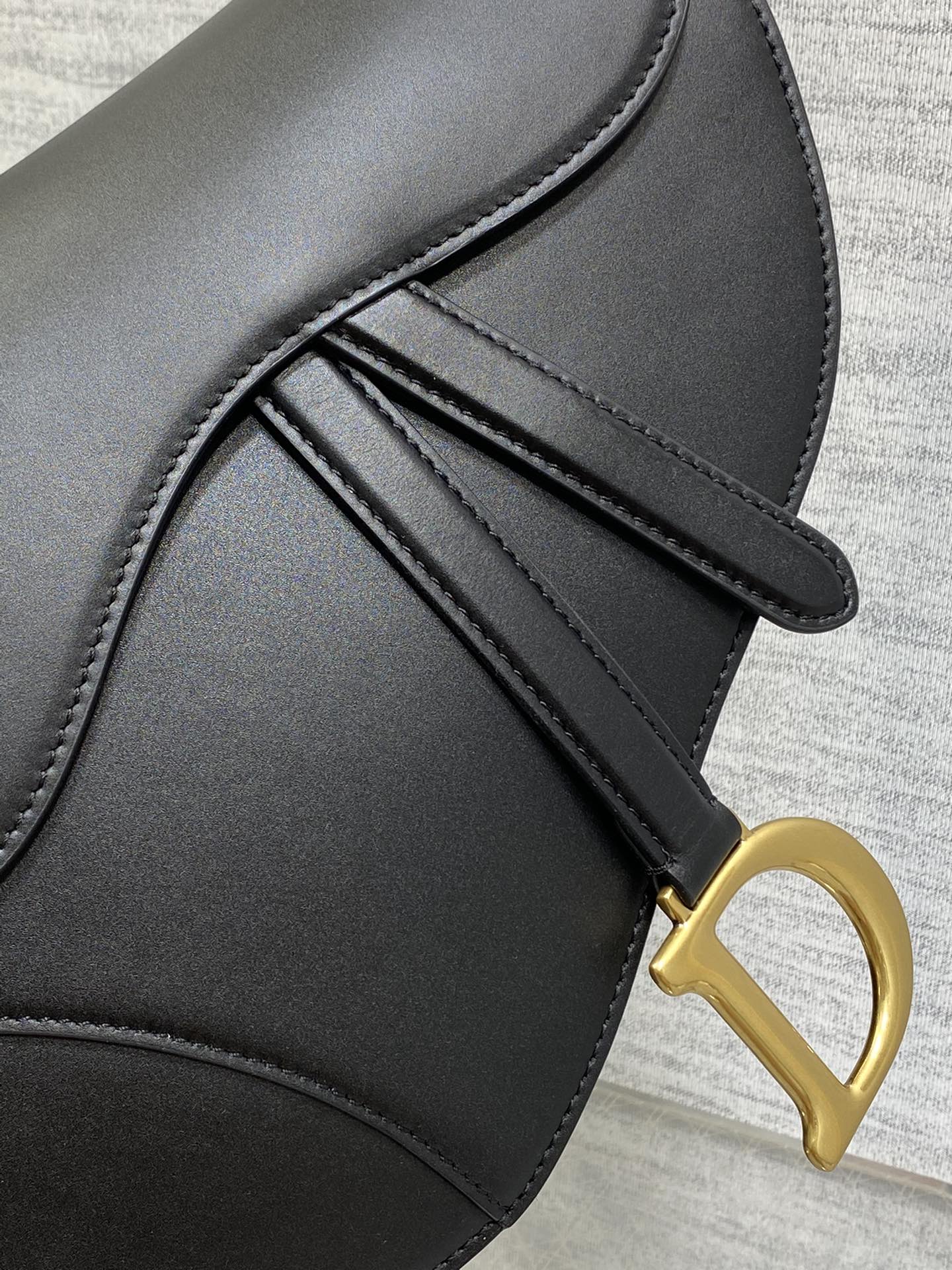 Dior Saddle Bag — Black Smooth Calfskin with Gold Hardware