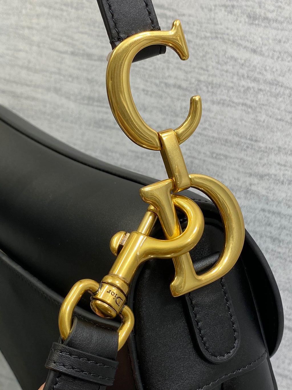 Dior Saddle Bag — Black Smooth Calfskin with Gold Hardware