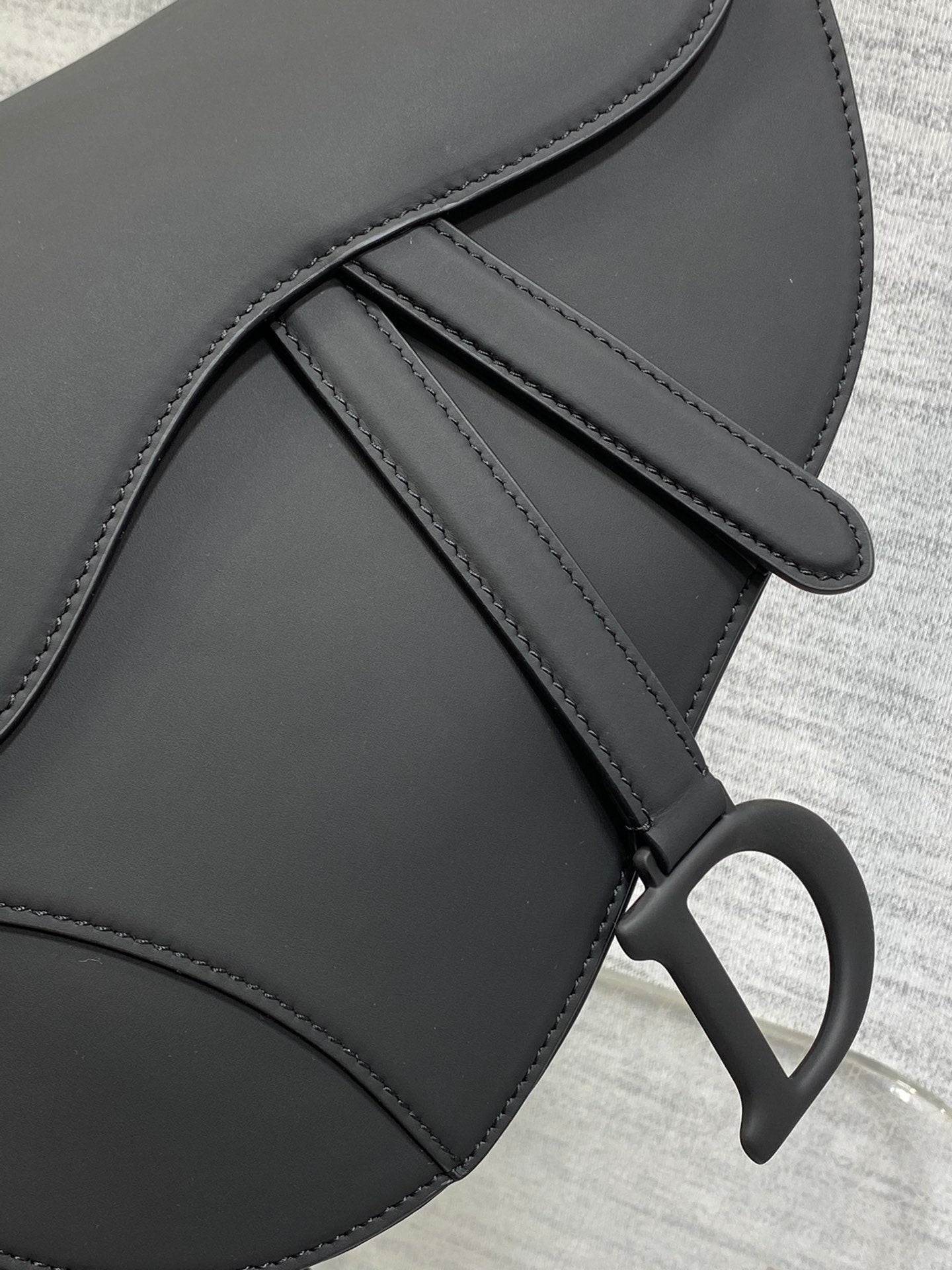 Dior Saddle Bag — Black Matte Calfskin with Black Hardware