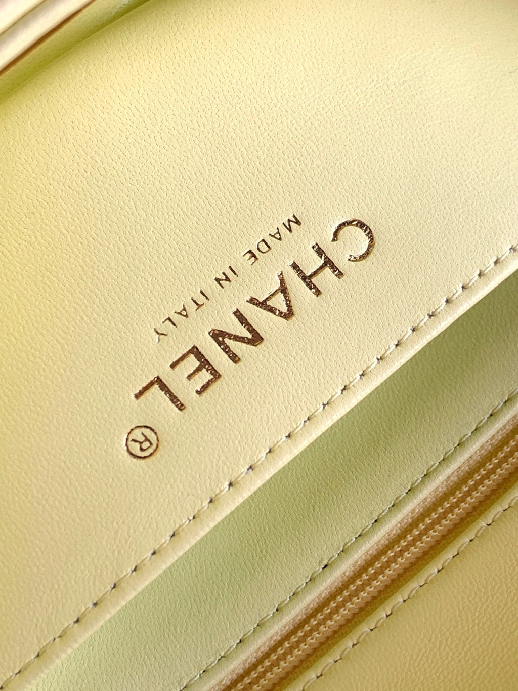 Chanel 25K Coco Handle Mini CF — Butter Yellow Lambskin with Crystal Bow & Gold Hardware