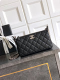 Chanel 25B Quilted Caviar Hobo Bag — Black with Crystal Star CC Logo & Silver Hardware