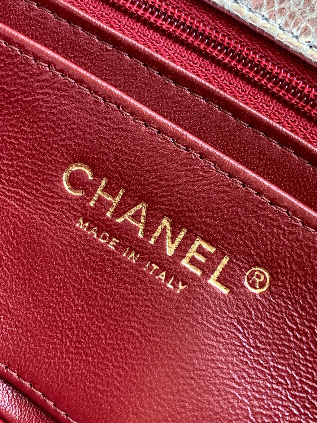Chanel 26X Luminous Silver Metallic Woven Clutch Bag