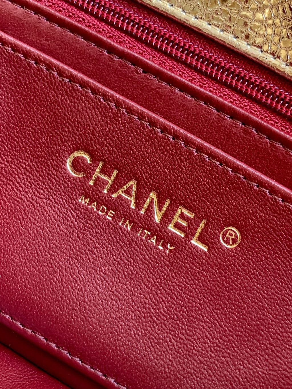 Chanel 26X Luminous Gold Metallic Woven Clutch Bag