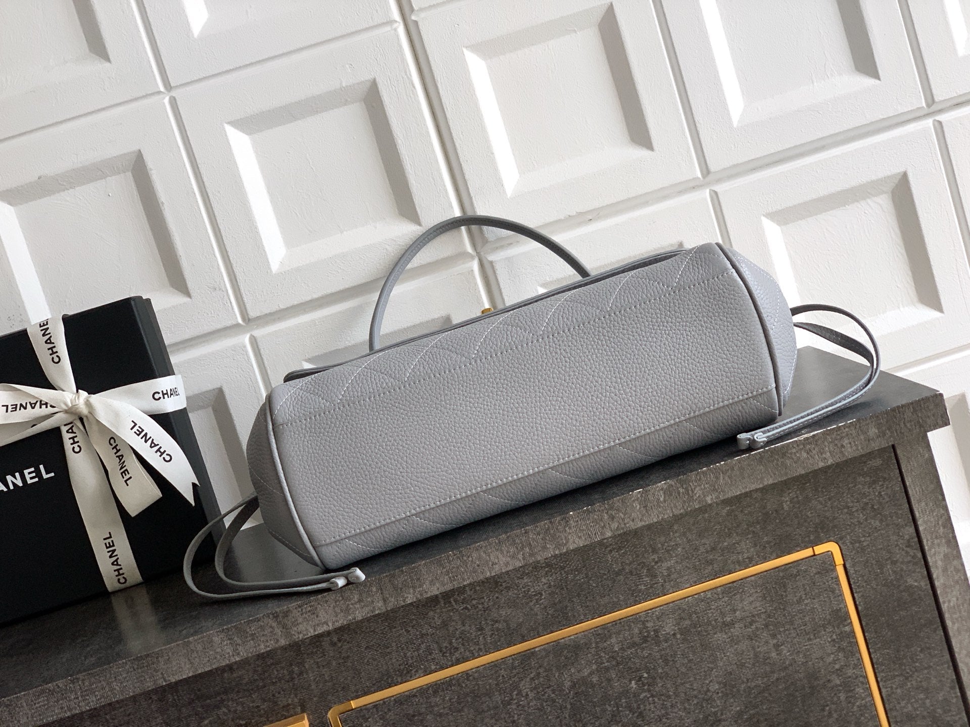 Chanel 26S Baguette Bag Light Grey