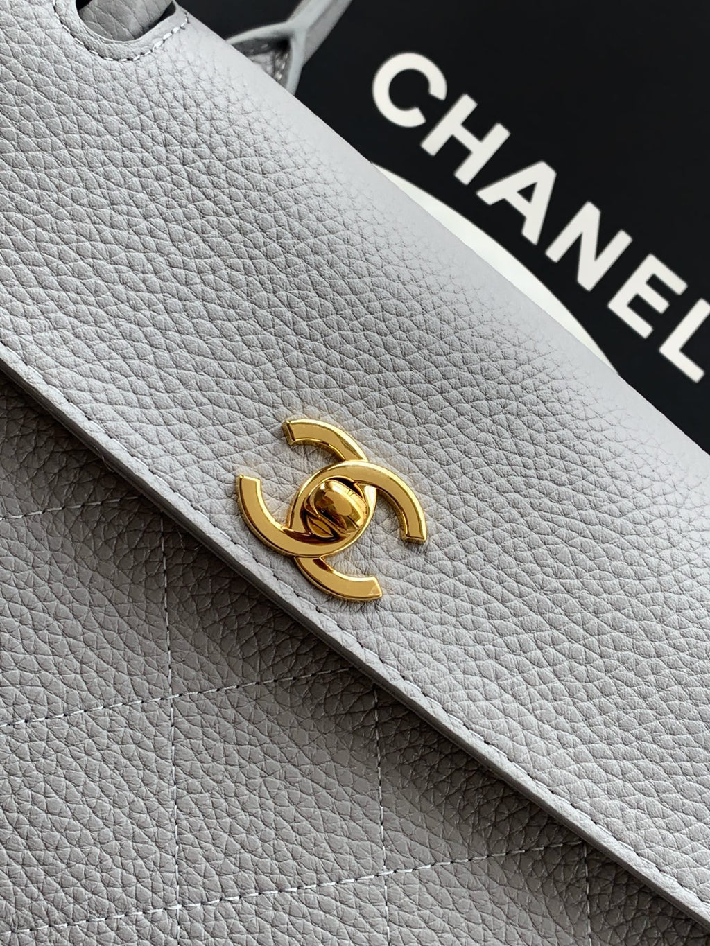 Chanel 26S Baguette Bag Light Grey