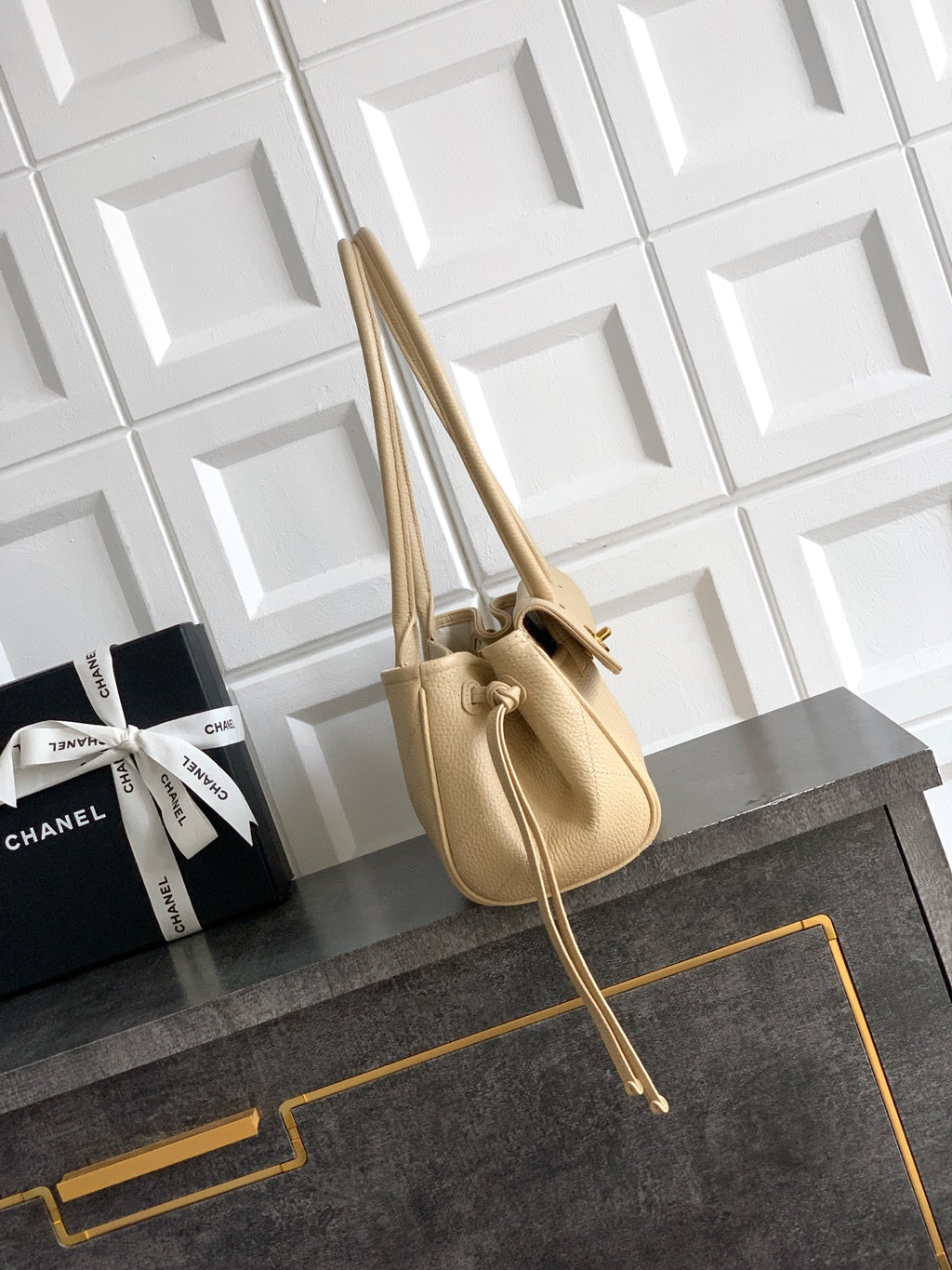 Chanel 26S Baguette Bag Cream Beige