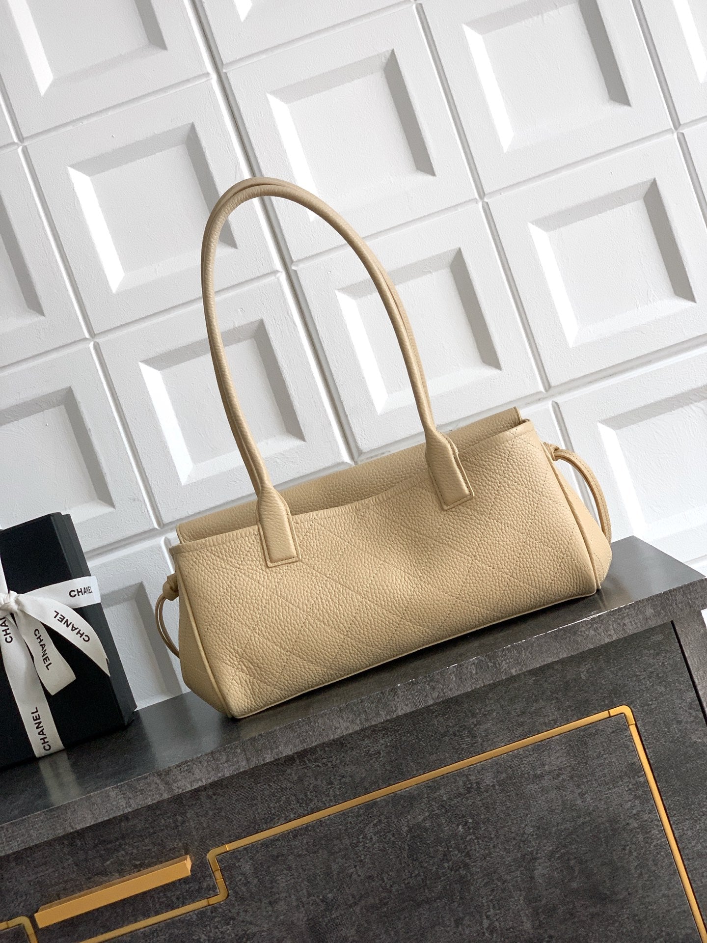 Chanel 26S Baguette Bag Cream Beige