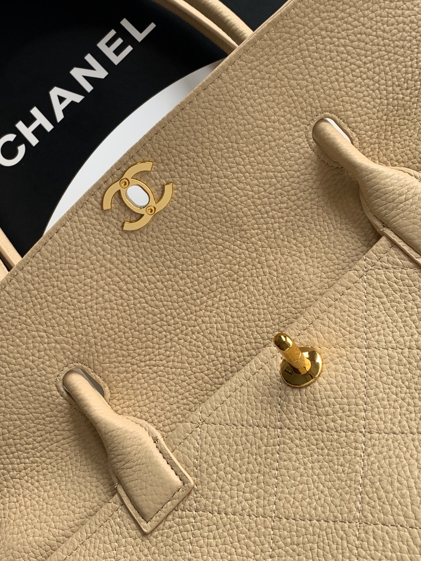 Chanel 26S Baguette Bag Cream Beige