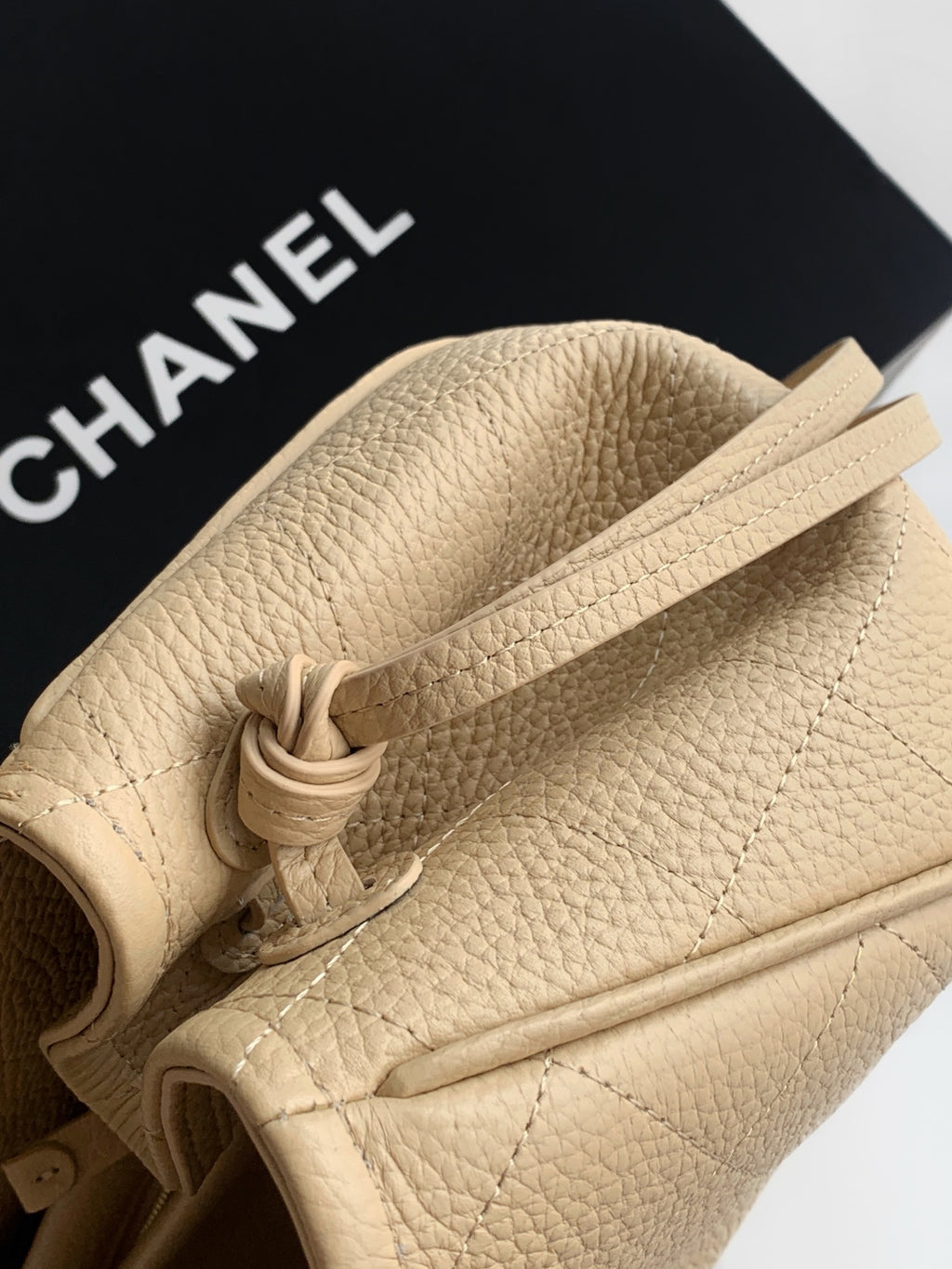 Chanel 26S Baguette Bag Cream Beige