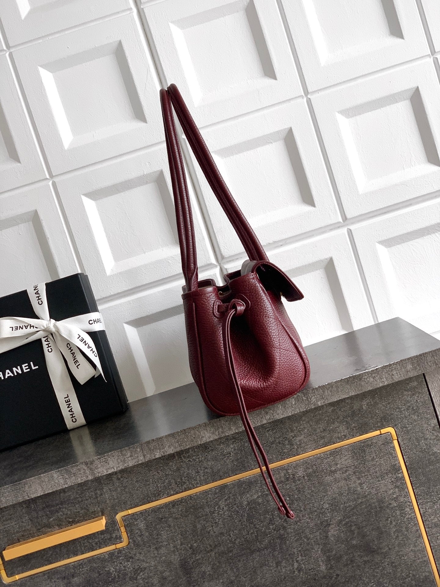 Chanel 26S Baguette Bag Burgundy