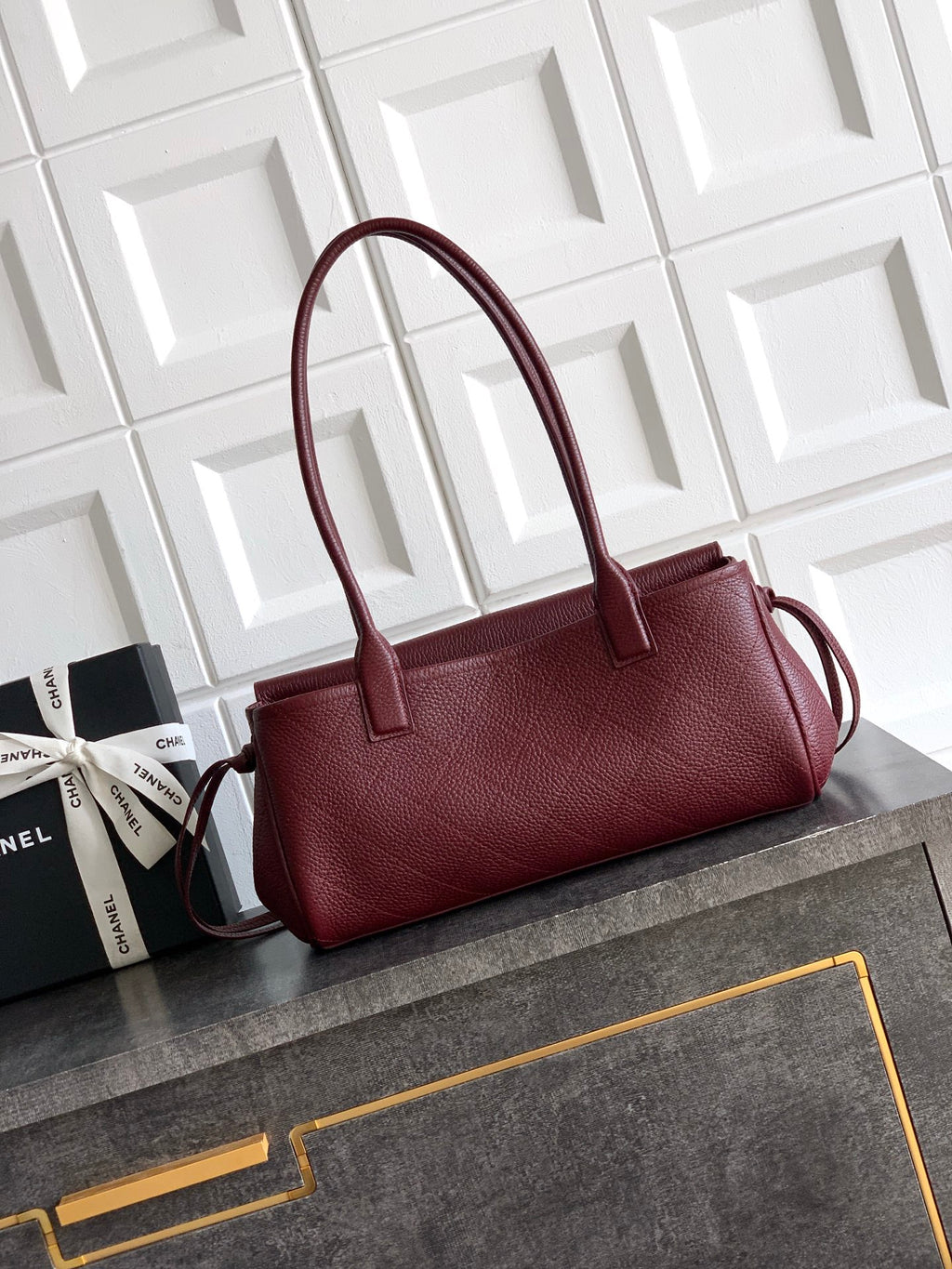 Chanel 26S Baguette Bag Burgundy