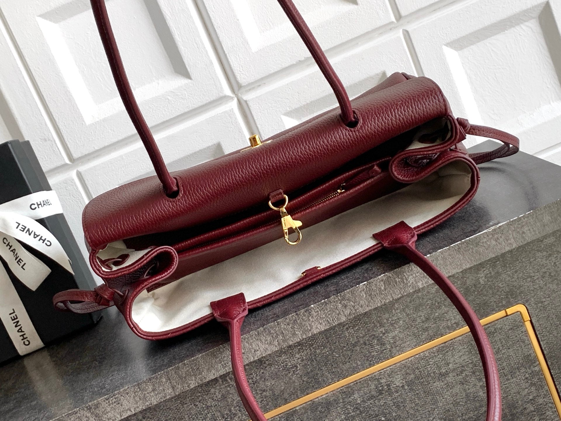 Chanel 26S Baguette Bag Burgundy