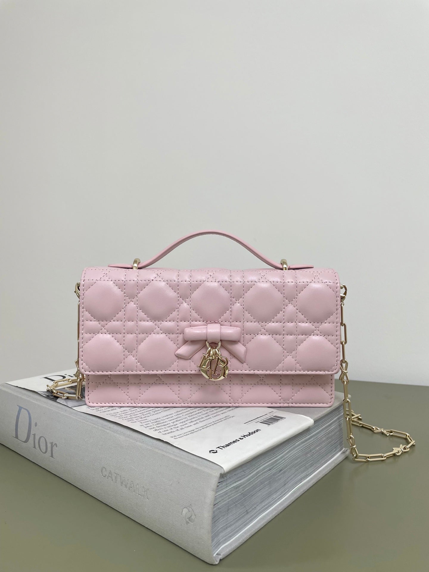 Dior Miss Dior Bow Chain WOC Soft Pink