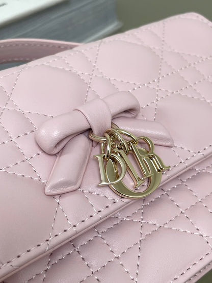 Dior Miss Dior Bow Chain WOC Soft Pink