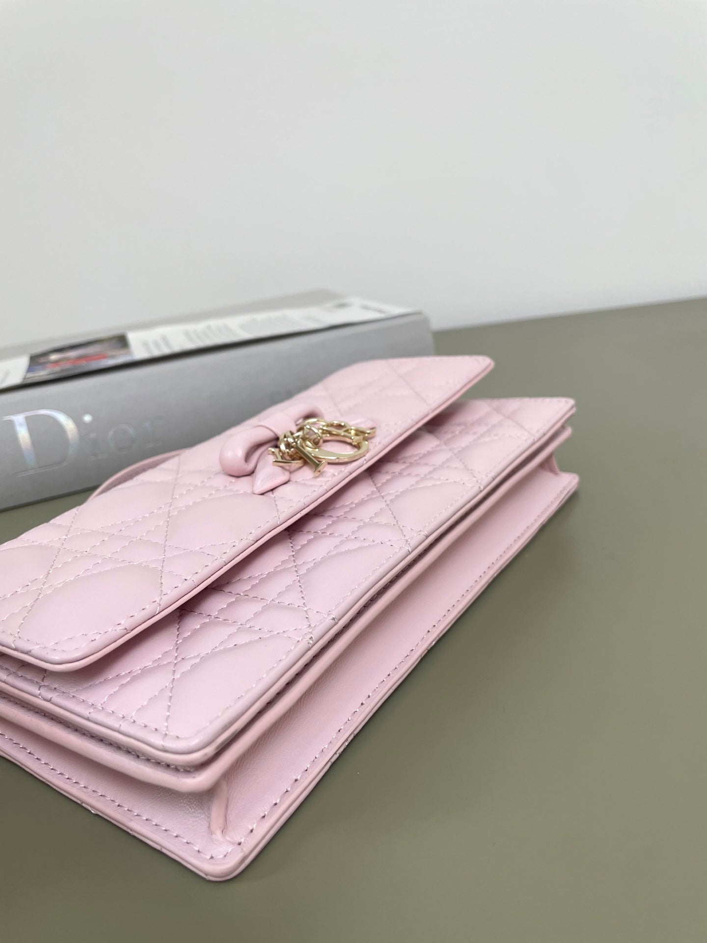 Dior Miss Dior Bow Chain WOC Soft Pink