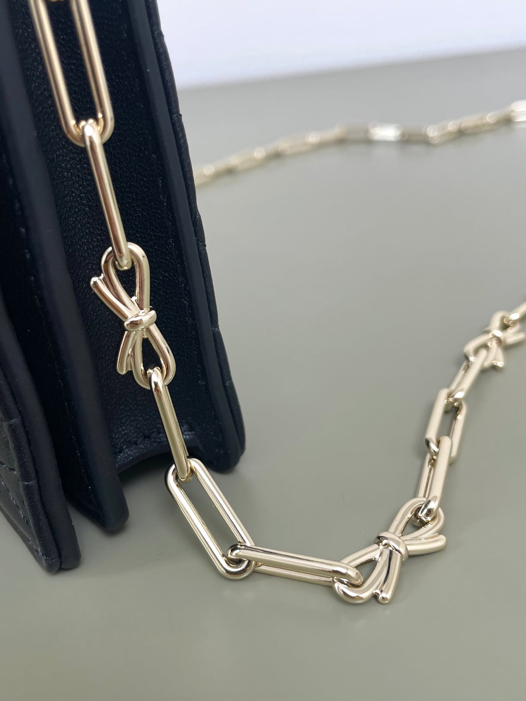 Dior Miss Dior Bow Chain WOC Black
